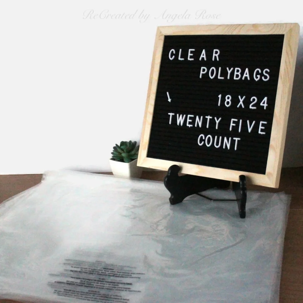 25 18 x 24 Poly Bags - Clear - Suffocation Warning